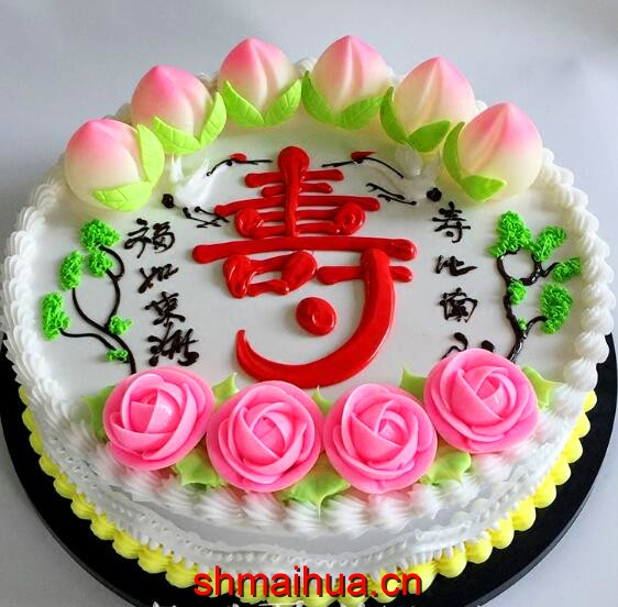 延年益寿-8寸/2磅 鲜奶蛋糕，寿桃造型形象传神，是长寿、幸福、吉祥的象征。